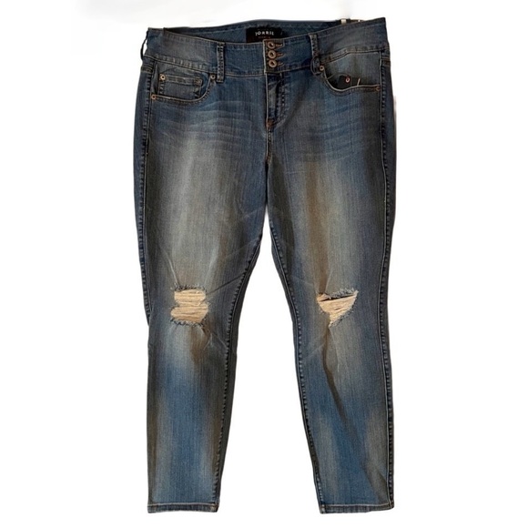 Torrid Premium Distressed Jeggings - Picture 2 of 10